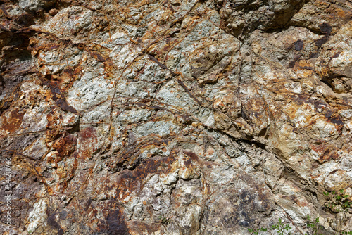 Unikalna tekstura ściany skalnej