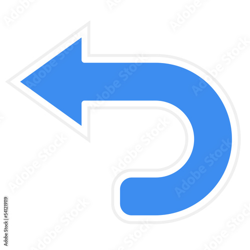 Free Download Curved Left Icon Style - GFXLoad