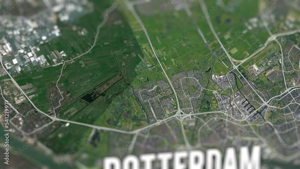 Rotterdam Netherlands City On Physical World Map