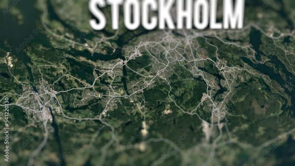 Stockholm Sweden City On Physical World Map