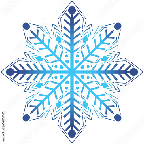 abstract blue snowflake