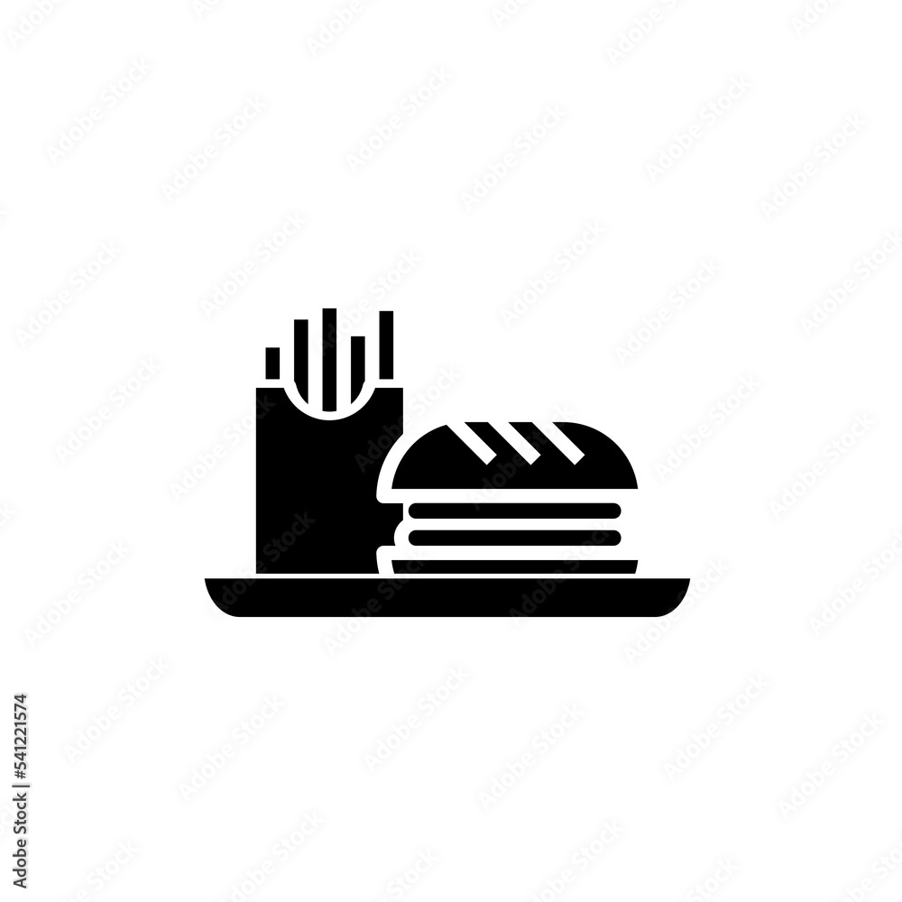 Fast food icon isolated on white background Fast food icon isolated on white background