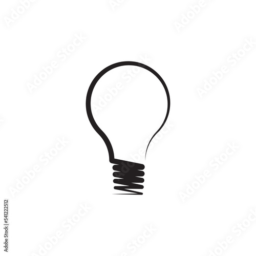led light bulb line icon logo vector