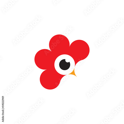 rooster chicken logo icon design
