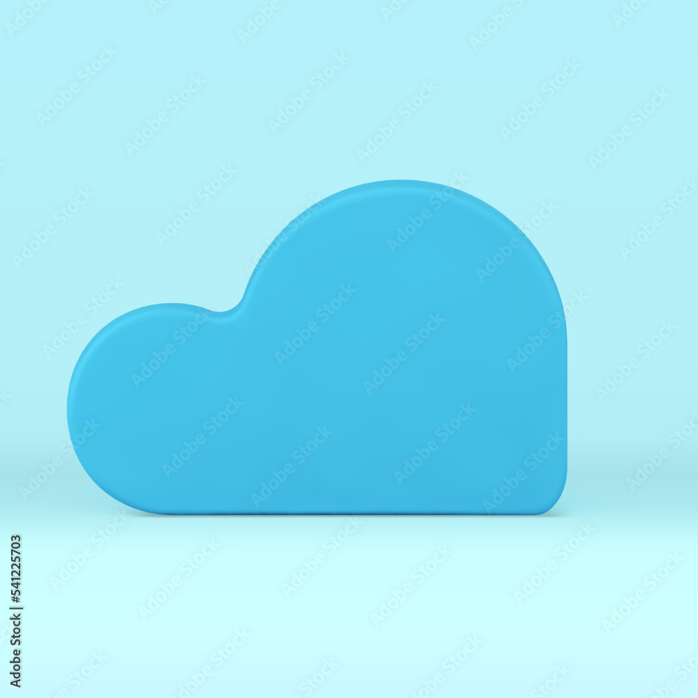 Blue cloud sky 3d decor element greeting holiday congratulations realistic vector illustration Blue cloud sky 3d decor element greeting holiday congratulations realistic vector illustration