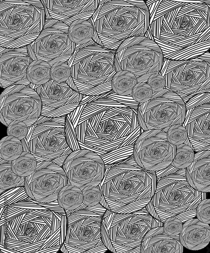 black and white seamless rose pattern 