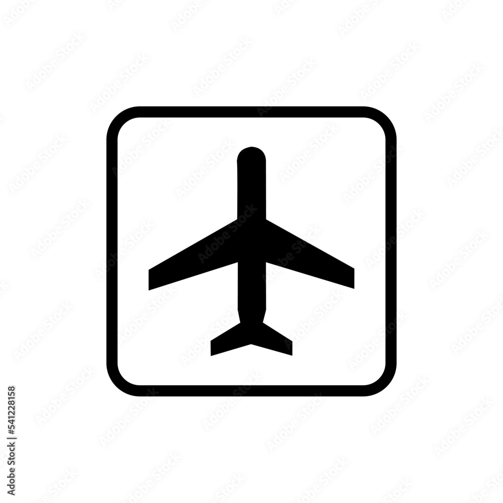 Airplane icon vector design used for airport Airplane icon vector design used for airport