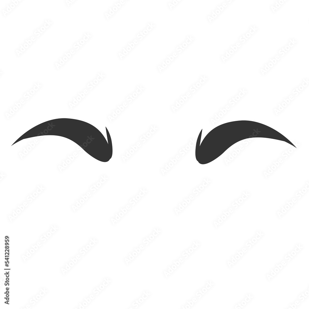 Eyebrow realistic and cartoon style Eyebrow realistic and cartoon style