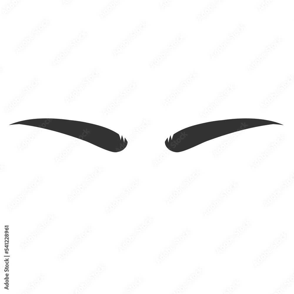 Eyebrow realistic and cartoon style Eyebrow realistic and cartoon style