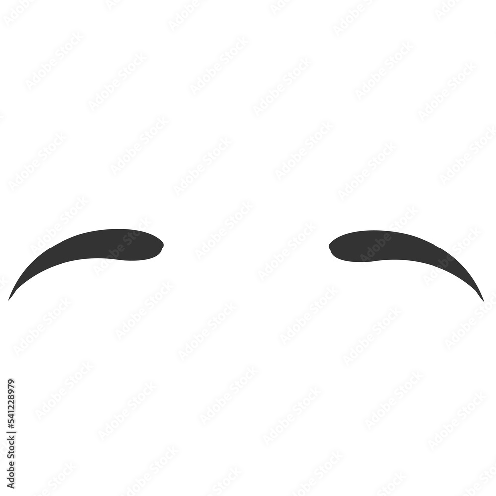 Eyebrow realistic and cartoon style Eyebrow realistic and cartoon style