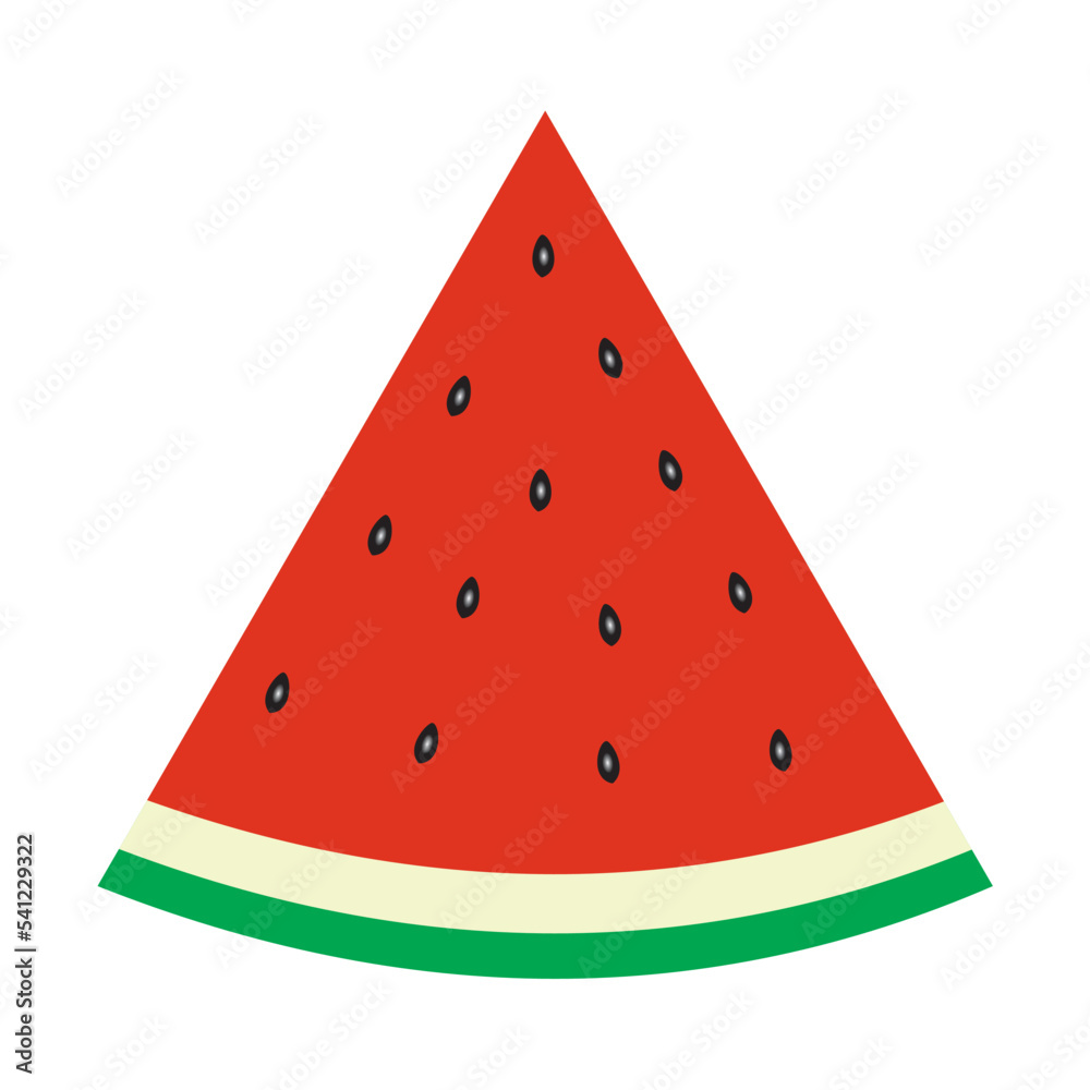 Vector illustration of a watermelon slice. Vector illustration of a watermelon slice.