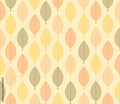 Autumn leaves pattern orange yellow colored