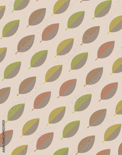 seamless pattern leaves autumn natural 