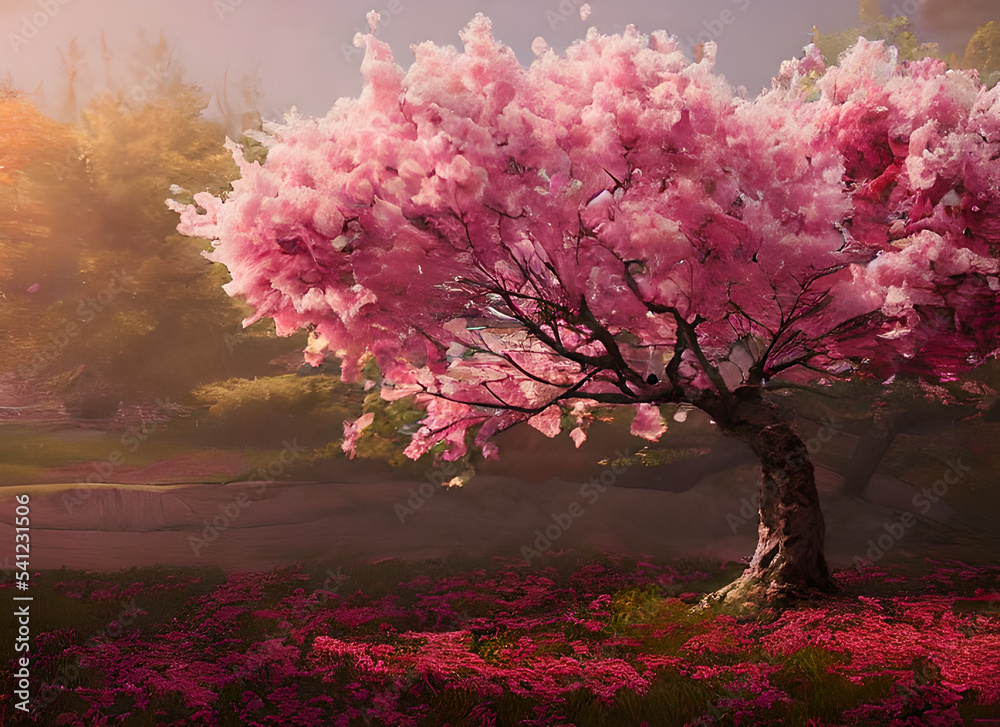 Fototapeta premium Park Garden Leaf Nature Love Bloom Grass Forest Flowers Blooming Tree Season Trees Spring Outdoor Dress Beauty Blossom Landscape Outdoors Summer Pink Flower Sky Woman