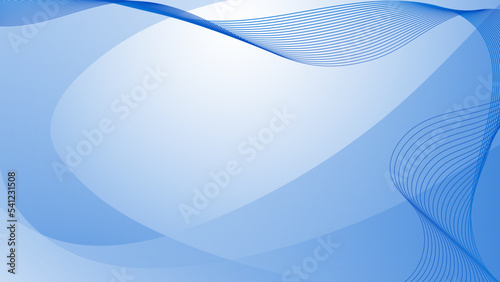 Abstract blue background with curve wave line pattern