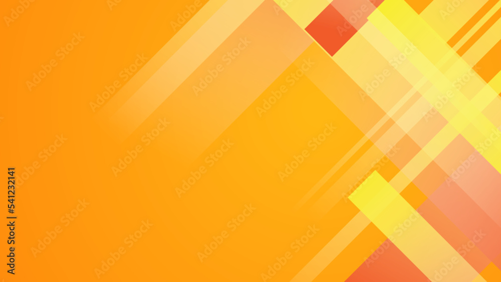 Simple abstract colourful orange and yellow gradient background with square