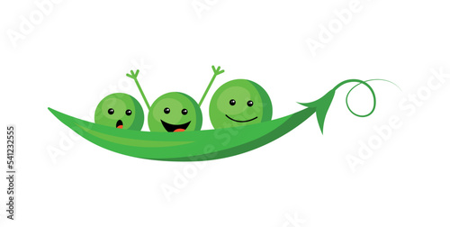 Collection of funny cartoon colorful, vegetables. Vector illustrations for children. Cute characters with different emotions.