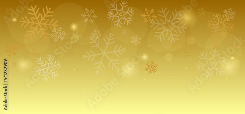 christmas background with gold snowflakes. background with snowflakes. winter. Seasonal greeting card template