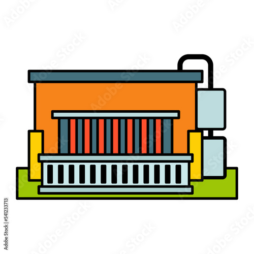 Reverse osmosis Concept, Membrane Bioreactor station vector icon design, Water Treatment and Purification Plant symbol, Sterilization and Filtration Industry Sign,Desalination Biotechnology stock illu
