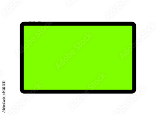 Video conference user interface on tablet. Video call window overlay. Chromakey window
