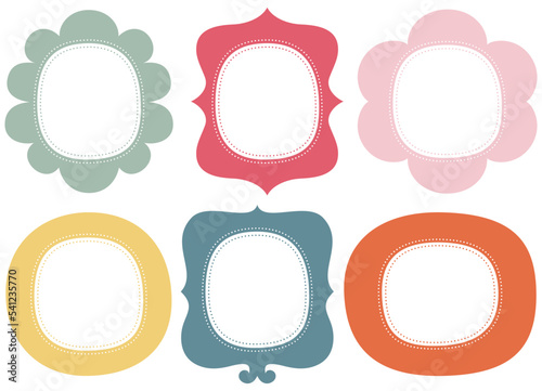 set of labels and frames