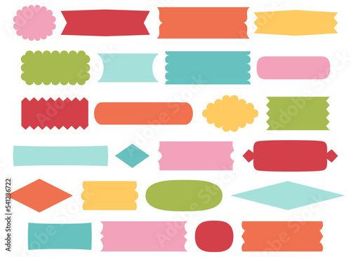 set of colorful planner labels