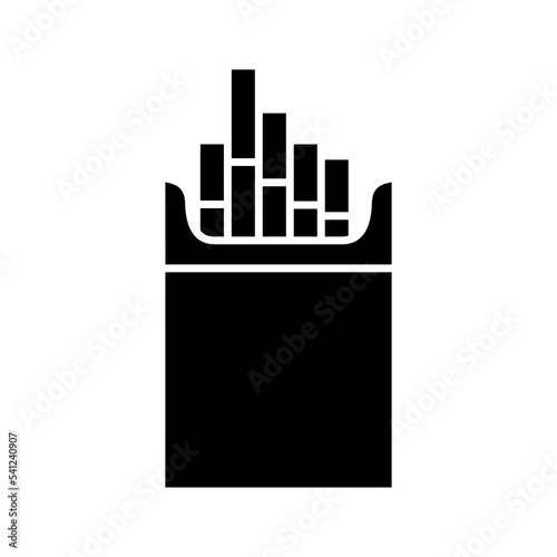 A pack of cigarettes or cigarette box vector icon color editable