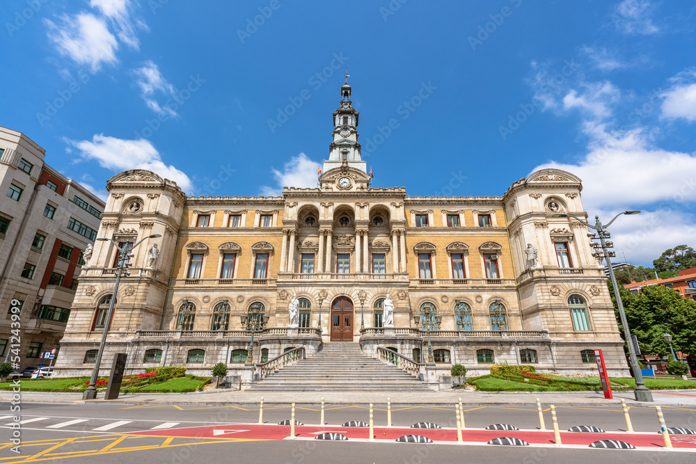 Fototapeta premium Bilbao City Hall building built in Art Nouveau style and finished in 1892 by Joaquín Rucoba