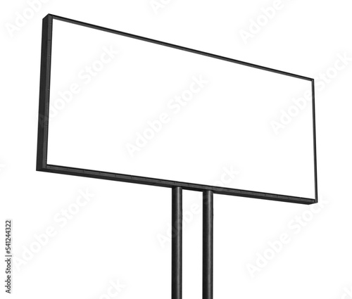 Blank billboard on transparent background