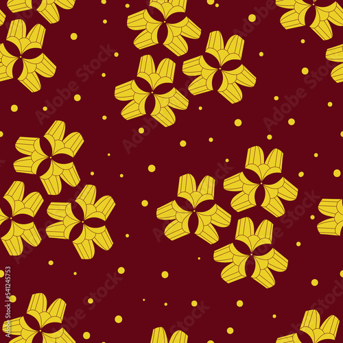 Vector dark red dancing tents seamless pattern. Great for quilting and kid's room. Part of Animal Circus collection.