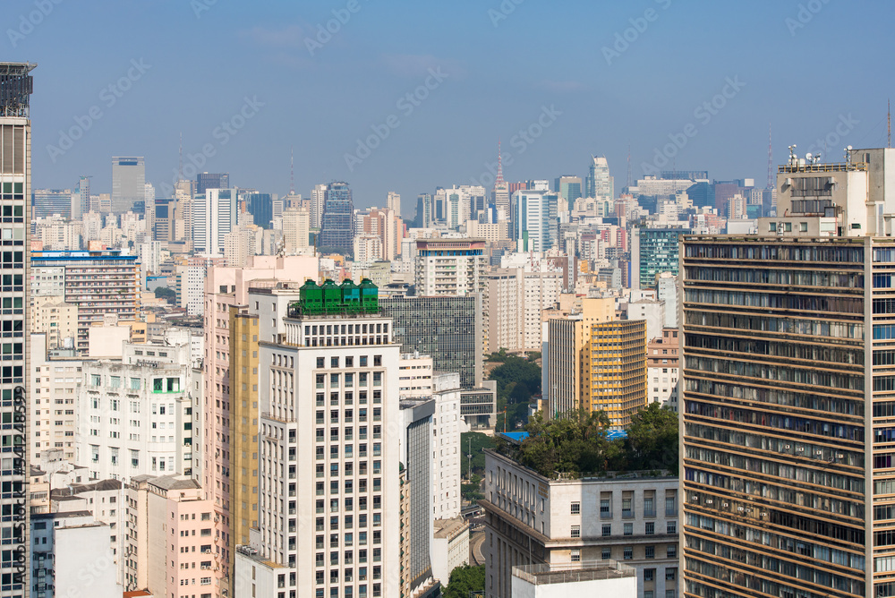 Sao Paulo City Skyline With Endless Building View in the Horizon