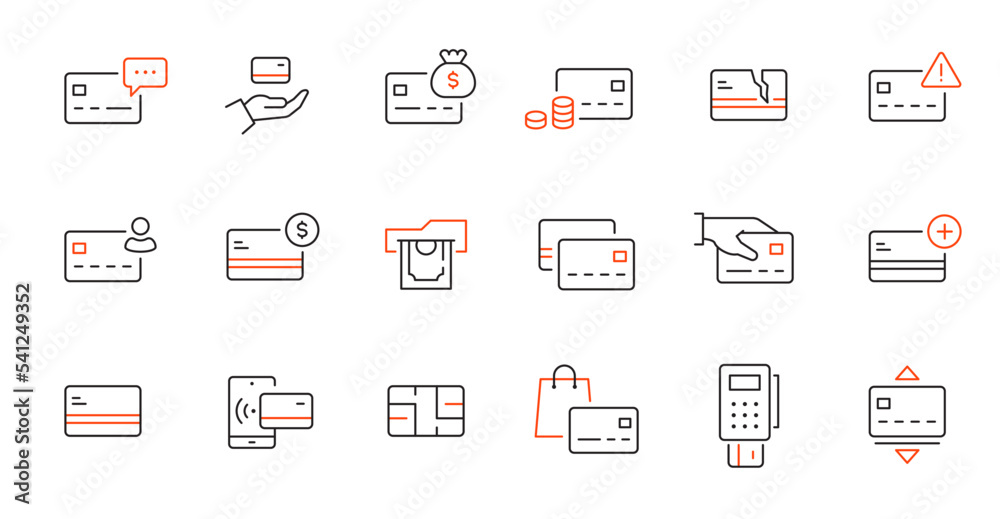 Online payment, online bank line icon set. Credit card money transaction, online wallet pay, shopping business pictogram. Outline editable stroke icon set. Vector illustration. Online payment, online bank line icon set. Credit card money transaction, online wallet pay, shopping business pictogram. Outline editable stroke icon set. Vector illustration.