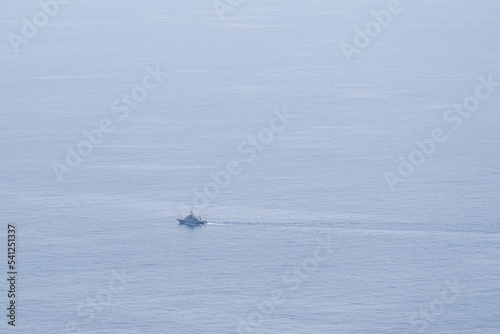 Warship on the sea 