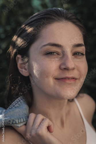 Portrait of a self-confident girl posing for a fashion gloss  advertising  branded stores