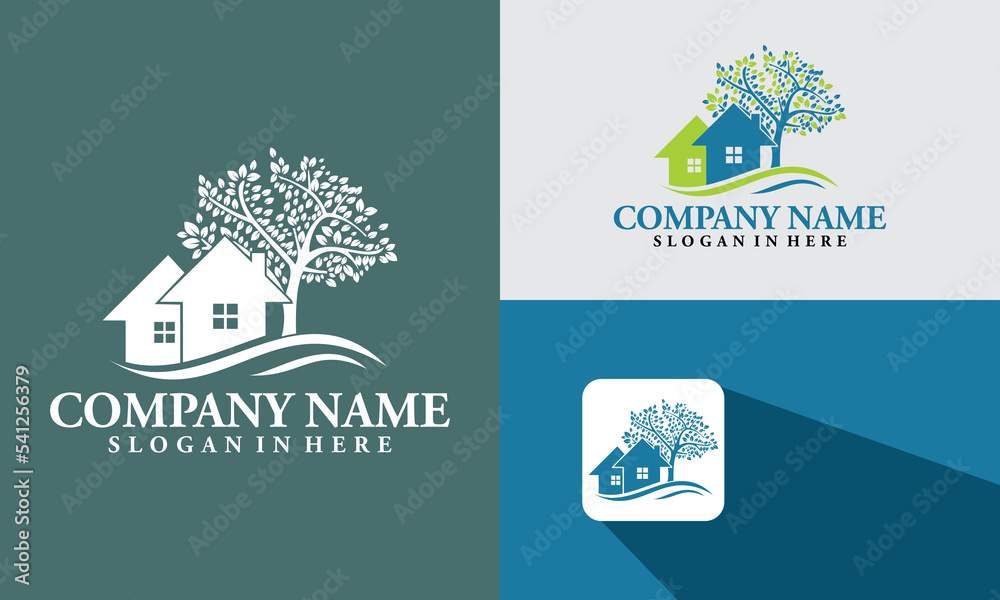 simple and luxurious house logo illustration