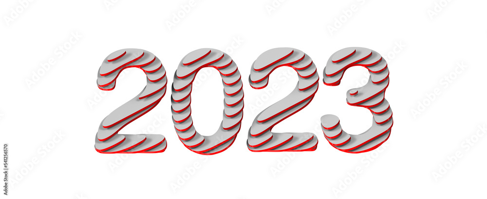 Obraz premium New Year 2023 Creative Design Concept - 3D Rendered Image