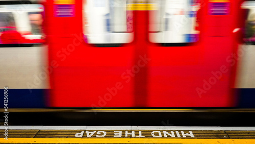 Inside view of London Underground, Tube Station #541256986