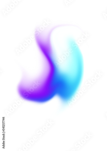 Abstract gradient fluid shape. Mental health element on transparent background. Vaporwave modern aesthetic PNG element on transparent background.