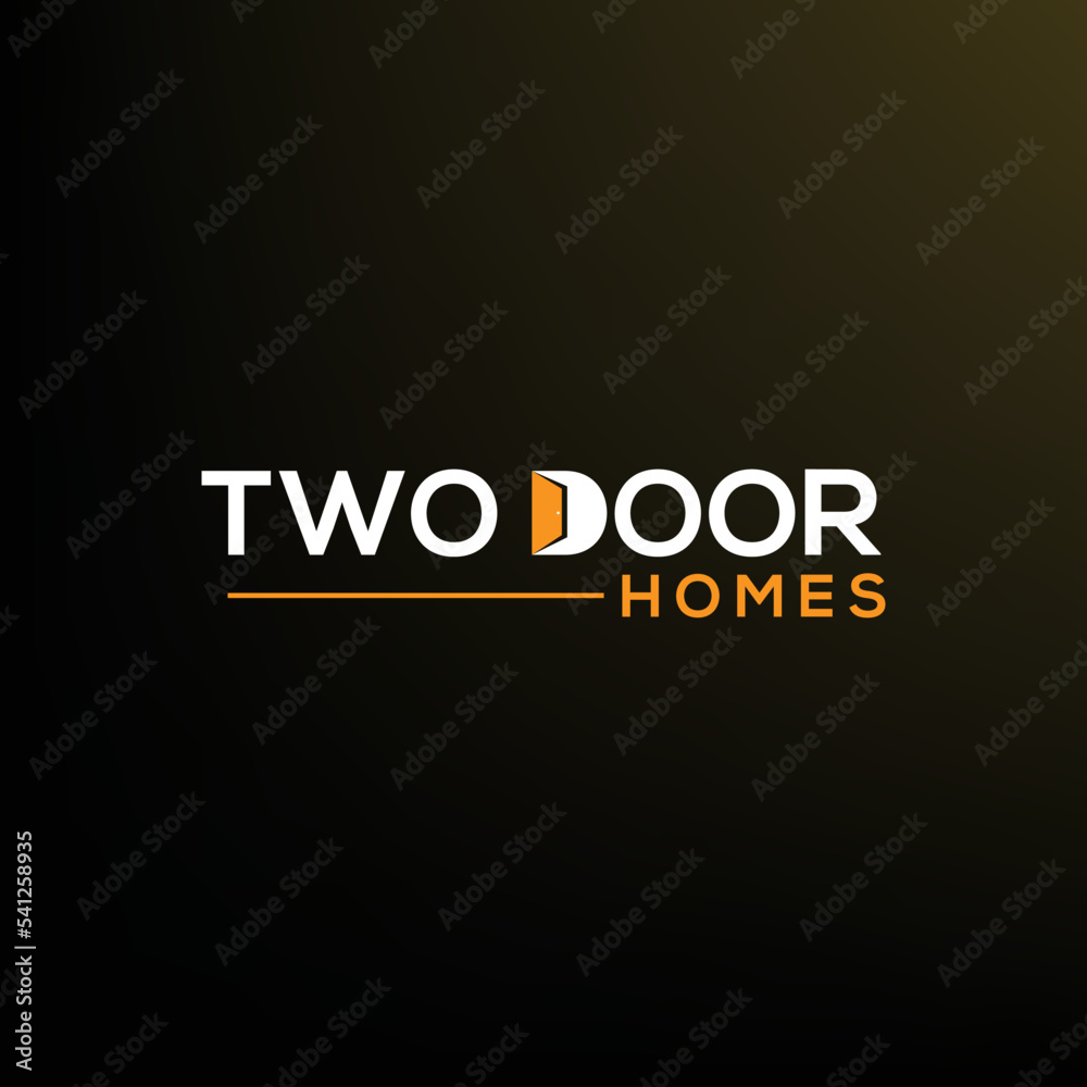 Obraz premium Modern Door Home Wordmark Logo Design Template for Your Business