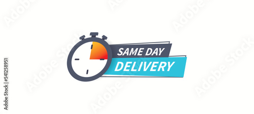 Same-day delivery, timer express delivery concept