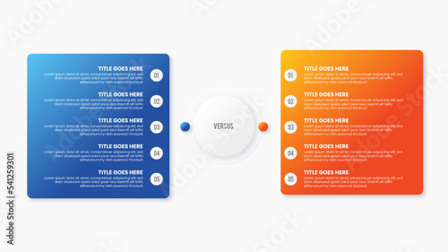 Process Workflow, Do and Don't, Comparison Chart Infographic Template Design 