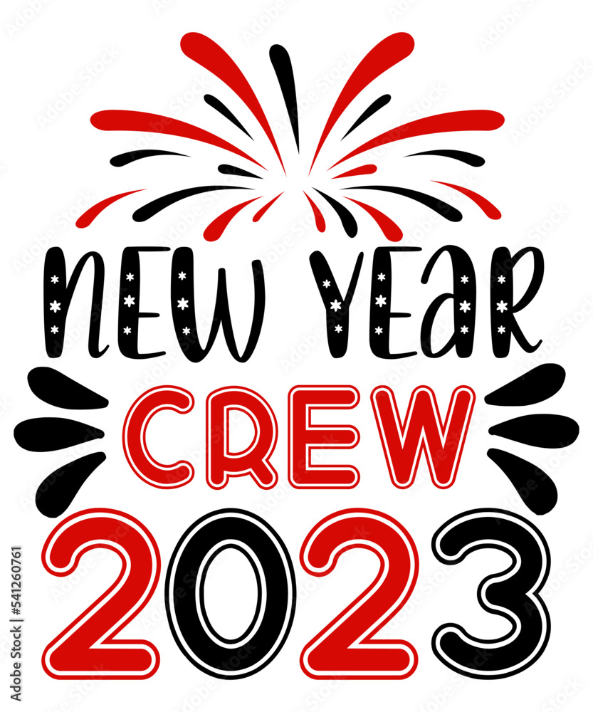 Obraz premium Happy New Year SVG Bundle, Hello 2023 Svg, New Year Decoration, New Year Sign, Silhouette Cricut, Printable Vector, New Year Quote Svg