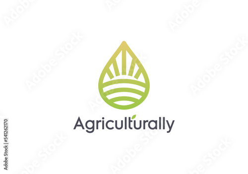 nature agricultural logo design templates