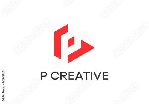letter p business company logo design
