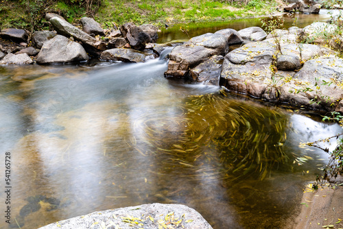 wild water stream in the Sierra de Guadarrama, Madrid, photo