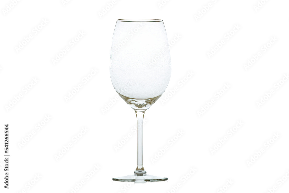 A wineglass on white background