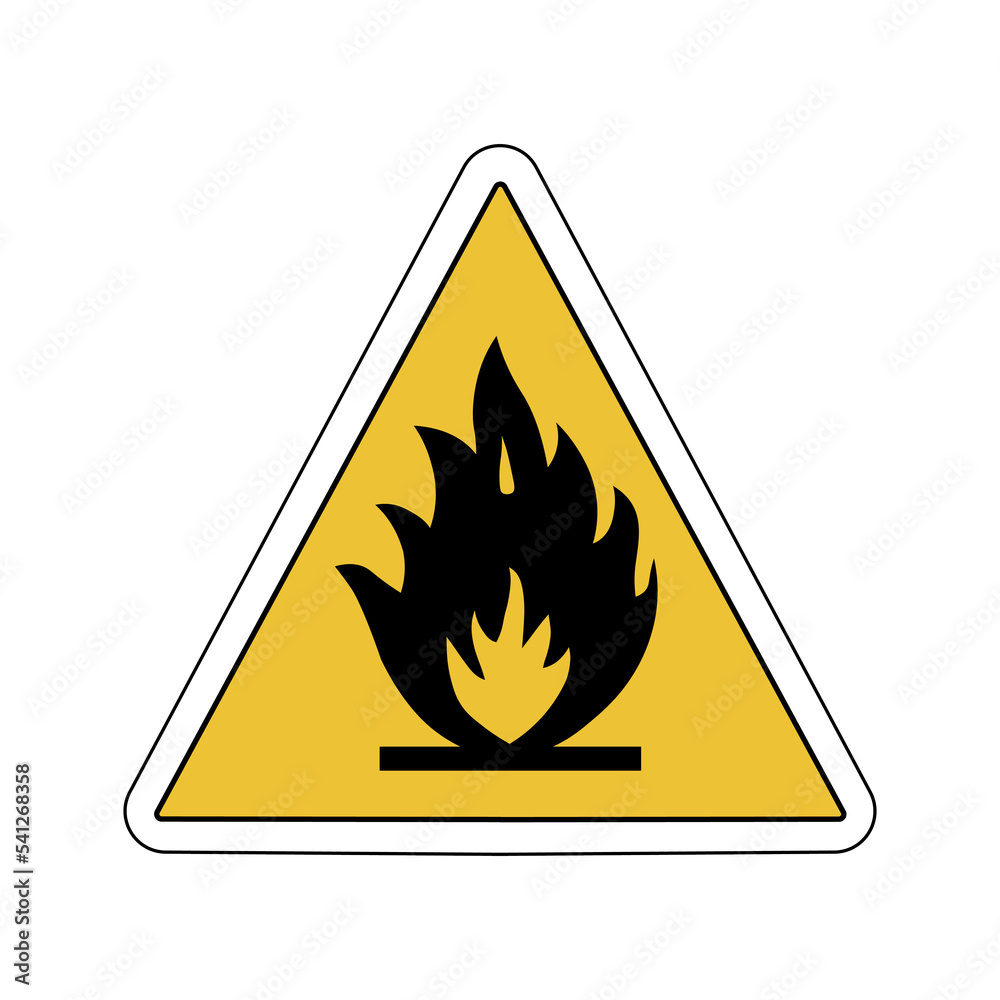 Keep away from fire Simple icon on product packaging and box Keep away from fire Simple icon on product packaging and box