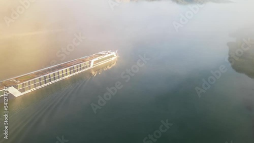 aerial footage, aerial landscape, aerial photography, aerial view, ardeche, blue sky, bridge, city, cloudy, drone view, europe, foggy, foggy landscape, france, france river, french, heavy fog, landmar photo