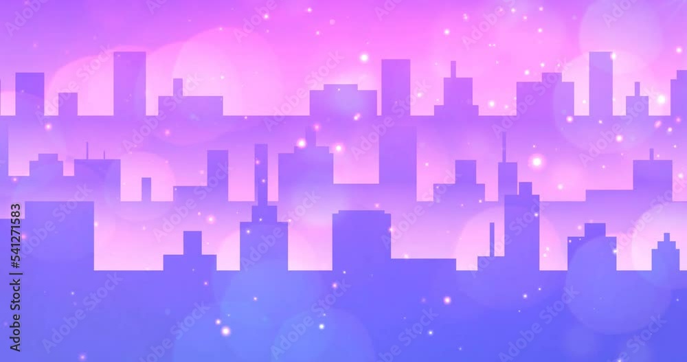 cartoon urban background animation in pink cartoon urban background animation in pink