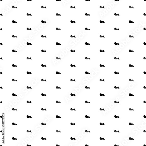 Square seamless background pattern from geometric shapes. The pattern is evenly filled with black bulldozer symbols. Vector illustration on white background